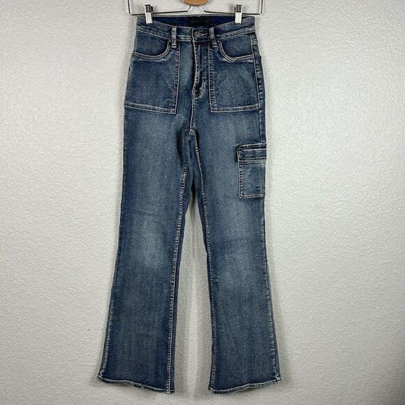Kendall + Kylie Women's Skyscraper Stretch High Rise Bootcut Jeans Size 24 - Picture 1 of 9